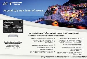50,000 Mile Citi American Airlines Executive Mastercard Offer - View from the Wing