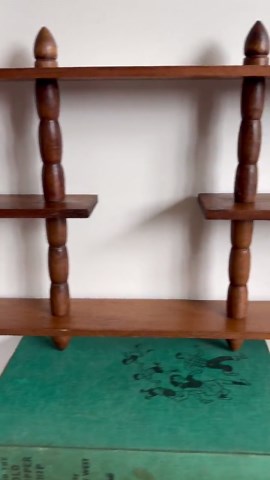 Vintage Wooden Spindle Wall Shelf | Rustic Wood Display Shelf | Cottage Wall Decor | Small Wall Rack | Farmhouse Shelf | Wander House Vintage - Etsy