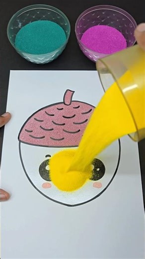 Cute Acorn ASMR 🌰 Relaxing Sand Art #asmrsounds #sandart #acorn #asmr #satisfying #relaxing #shorts