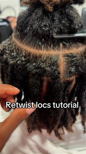 Danielle E. Brown on Instagram: "Retwist tutorial #tutorial #locs #locretwist #locsretwist #retwistlocs #retwist #fyp"