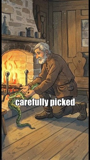 Kindness Betrayed: The Farmer and the Snake - Aesop's Fables #Shorts