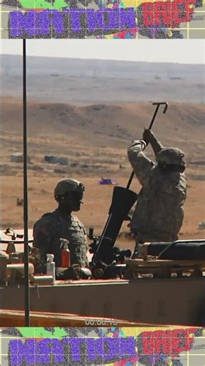 U.S. infantrymen fire 120mm mortars