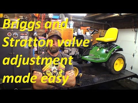 Small engine valve adjustment. Hard to start Briggs & Stratton, Tecumseh, etc.