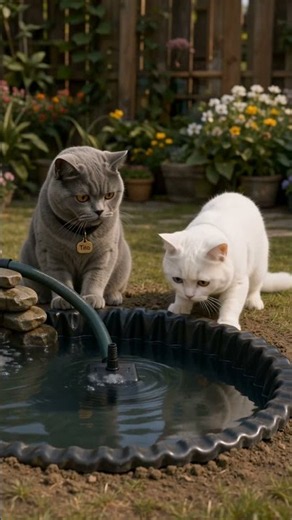The Cats Decide to Give the Fish a Dream Garden Makeover! 🐟🌸