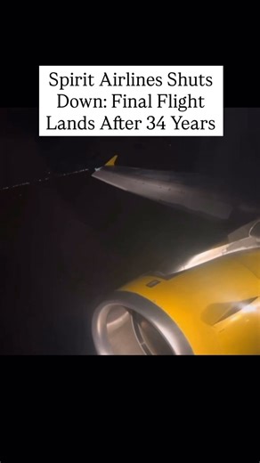 The final Spirit Airlines flight touched down just after midnight Saturday, bringing an end to 34 years of operations for the ultra-low-cost carrier.Flight NK1833, traveling from Detroit to Dallas–Fort Worth, marked the airline’s last commercial journey as crews and aviation watchers tracked its arrival in real time. Air traffic control audio captured a somber sign-off between the pilots and the tower.Spirit, which has had financial issues for years, said it was forced to shut down after failing