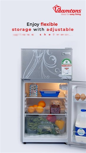 128K views · 347 reactions | Looking for a fridge that blends style with smart storage? The 90L Double Door Direct Cool Fridge RF/222 offers a compact yet spacious design to keep your essentials neatly organized. With a sleek silver finish and a handy freezer compartment, it’s the upgrade your kitchen deserves - efficient, stylish, and built for everyday convenience! Get it now for KES26,300 on https://bit.ly/2k2D4Et. | MyRamtons | Facebook