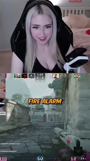HOUSE FIRE? NAH CS FIRST ✅🔥 #cs2 #girlgamer #cs2clips #twitchclip #counterstrike2 #egirl