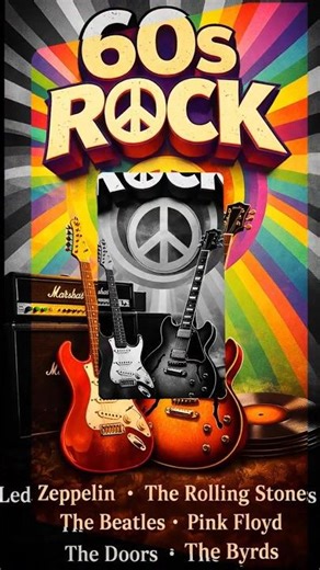 60s Rock Playlist Non-Stop Hits (Epic Guitar Vibes)