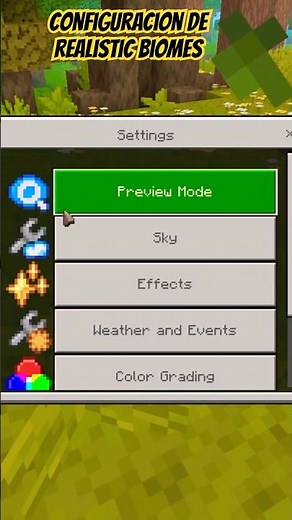 Como configurar realistic biomes en Minecraft #Minecraft #minecraftshorts #minecraftsurvival