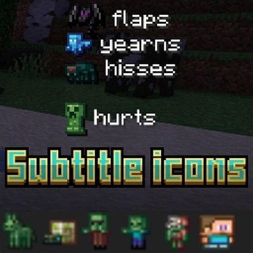 Subtitle icons Minecraft Texture Pack