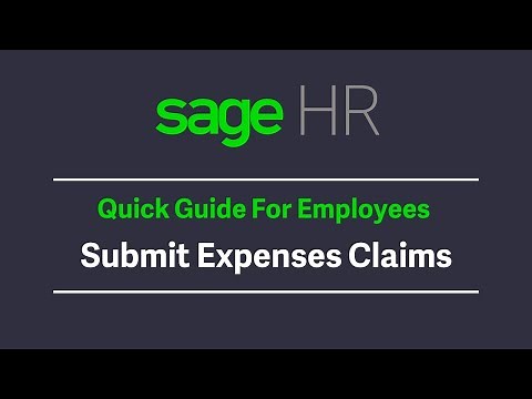 Sage (UK): Sage HR: Submit Expenses Claims