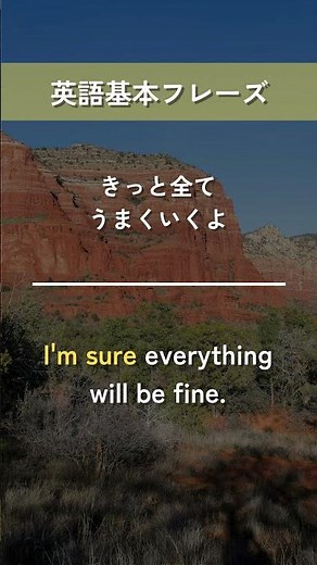 【英語基本フレーズ No.110】I'm sure 主語・動詞. （きっと～だよ）