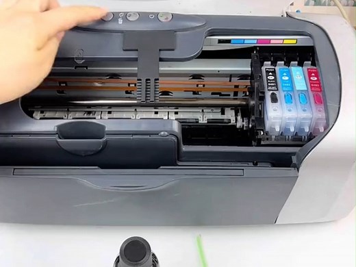 爱普生打印机清洗液清洗喷头使用教程