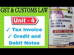 tax invoice in gst explained full topic | debit note and credit note in gst | gst b.com 3rd year du