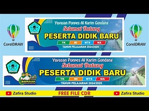 DESAIN SPANDUK SELAMAT DATANG PESERTA DIDIK BARU (FREE CDR)