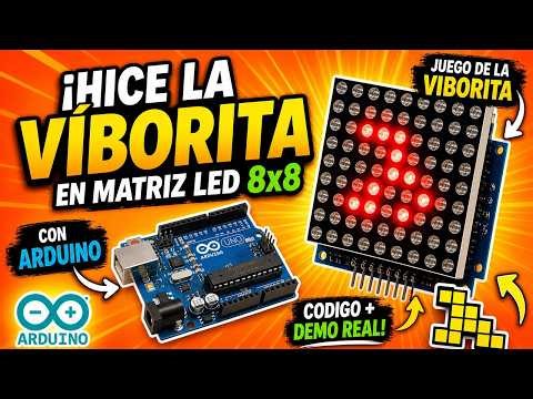 Crea TU propio juego SNAKE con Arduino y Matriz LED 8x8 🐍 (¡Sin Botones!)