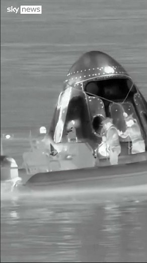 Astronauts land after being stuck in space