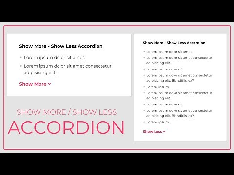 Show More Show Less Accordion using HTML CSS and Jquery