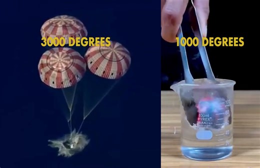 A capsule survives 5400°F (3000°C) plasma, yet cools instantly so parachutes don't fry? It hits the ocean, but all that trapped heat causes zero flash boiling? No active cooling onboard. Make this thermodynamic miracle make sense. Physics Twitter, thoughts? 🤔