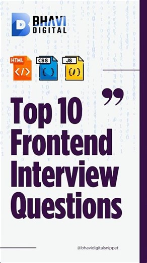 🚨Top 10 Frontend Interview Questions You MUST Know! #frontendinterview #frontenddevelopment #shorts