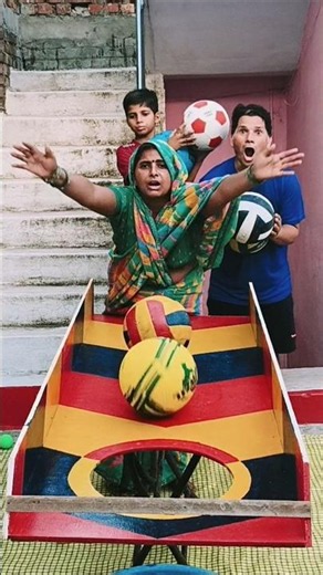 Ball rolling family challenge game #shorts #reels #family