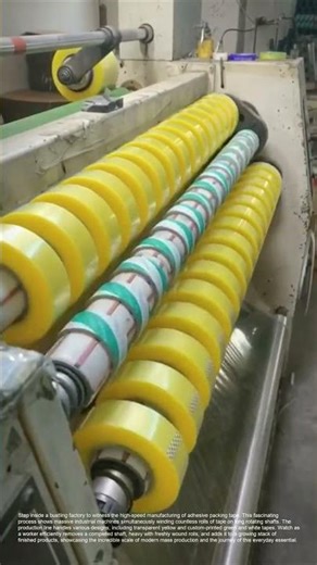 Mass Production of Adhesive Packing Tape in a Factory