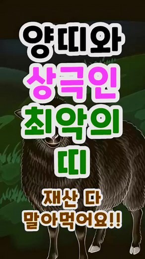 양띠의 최악의 인연: 소띠의 금전운세