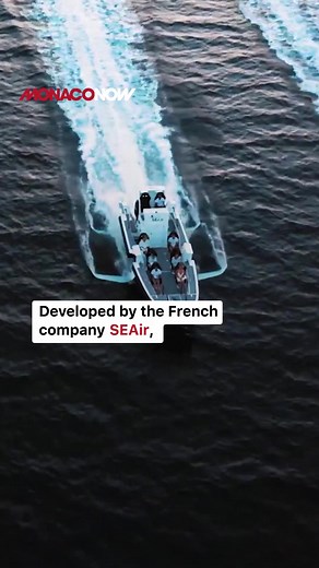 This boat 'flies' above the sea. Combining hydrofoil innovation and sustainability, it’s the perfect blend of elegance and environmentally friendly maritime experience. An innovation by SEAir to discover at the @Monaco Yacht Show 2024, with a focus on sustainability in the maritime leisure industry. #boat #yacht #monaco