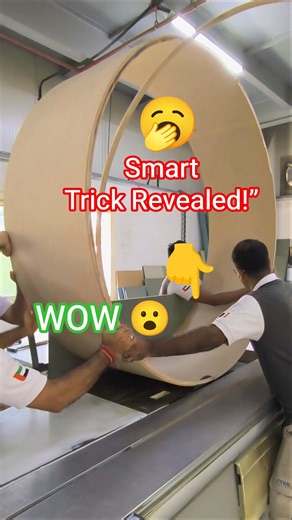 Perfect Big Round Wood Cutting Trick 🔥 | Genius DIY Woodworking Hack! #woodworking #diy #shorts #fyp