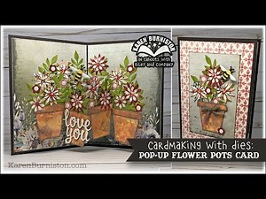 Cardmaking with Dies: Pop up Flower Pots + Save the Crafty YouTuber Video Hop
