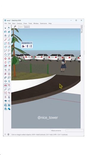 One of the easiest ways to create clean curved extrusions in SketchUp.Plugin Used:Upright Extruder