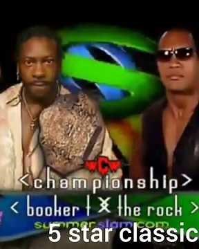 The rock vs Booker t(with shane mcmahon) summerslam 2001 WCW TITLE #wwe