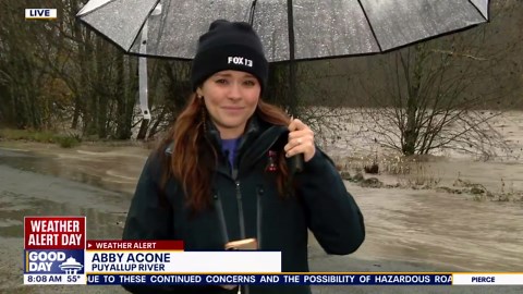 Puyallup River flooding in Orting, WA