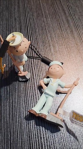 Lolek and Bolek Polish cartoon figurines