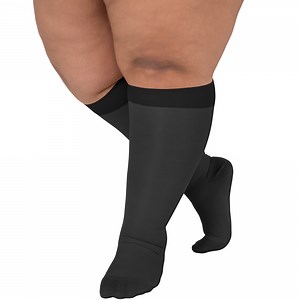 7XL Plus Size Compression Socks for Women Circulation 15-20mmHg Black, 7X-Large