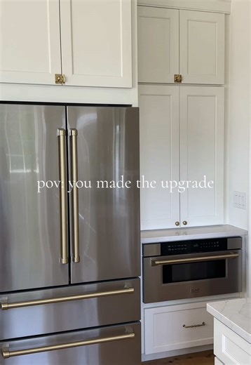 An upgrade that changes the entire feel of the space.✨ What detail matters most to you when designing a kitchen or bath? Explore now at the link in our bio.🤍 #ZLINE #HomeUpgrade #KitchenDesign #InteriorInspo #AttainableLuxury