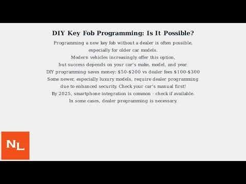 How To Program A New Key Fob – Add Remote Without Dealer