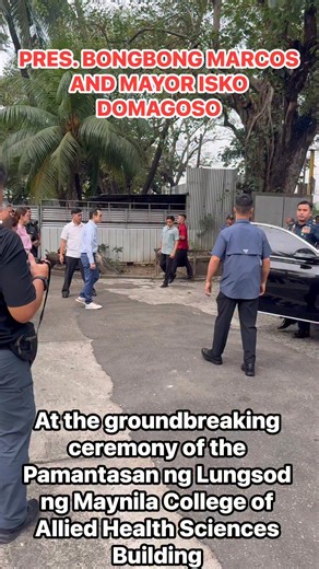 PBBM leads the groundbreaking ceremony of the Pamantasan ng Lungsod ng Maynila College of Allied Health Science Building together with Manila Mayor Isko Domagoso. | Benjamin Jr Contreras
