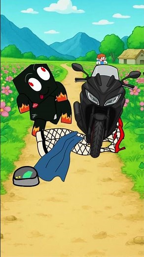 Trolley on a motorcycle!