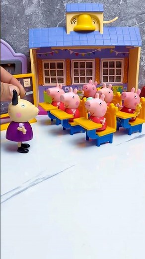 Satisfying with Unboxing & Review Peppa Pig Go To School Toys ASMR #peppapig #toys #shorts