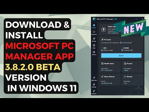 How to Download and Install Microsoft PC Manager App 3.8.2.0 Beta Version in Windows 11 23H2