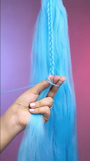✨Fix It Without a Tie🤯🩵 #fix #hairtutorial #tutorial #blue #hair #braids #shorts