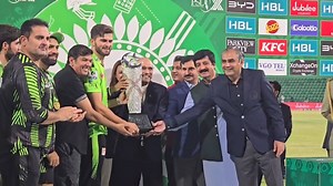 610K views · 10K reactions | President of Pakistan Asif Ali Zardari and PCB Chairman Mohsin Naqvi awarded the #HBLPSLX Luminara Trophy to winners Lahore Qalandars at the post-match presentation ceremony  #ApnaXHai | Pakistan Cricket Team | Facebook