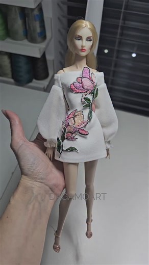 Dagamoart Doll Fashion Concept on Instagram: "Hand emboidery dress. Not available"