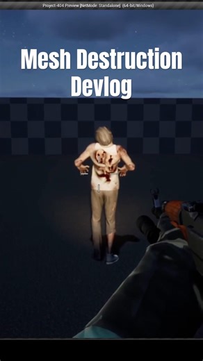 Mesh Destruction Devlog #devlog #project404 #unrealengine #zombiegame #left4dead #gamedevblog