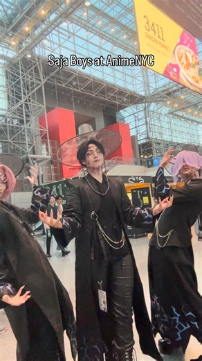 Mar | Part of our Saja Boys group from #AnimeNYC ! Jinu @cobaltcosplay Romance @candescent_cosplay Mystery @paralllaxus #kpopdemonhunters... | Instagram