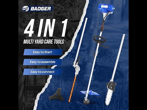 Wild Badger Power 4-in-1: String Trimmer, Pole Saw, Hedge Trimmer & Brush Cutter Review!