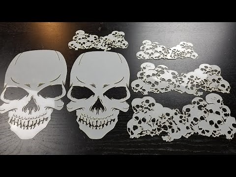 Wicked Airbrush skull Stencil Templates | How To Use Airbrushing Stencils