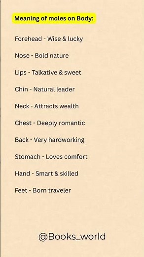 Meaning of Moles on Body 😱 What Your Mole Says About You!