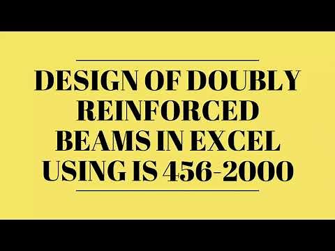 Doubly Reinforced Beam Design using excel sheet (IS 456-2000)